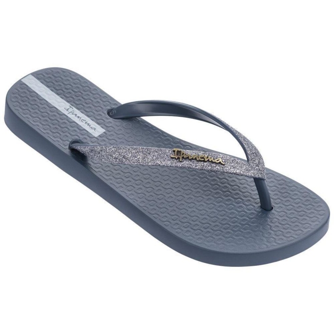 Navy Silver Ipanema Lolita III Women\'s Flip Flops | CA-486753N