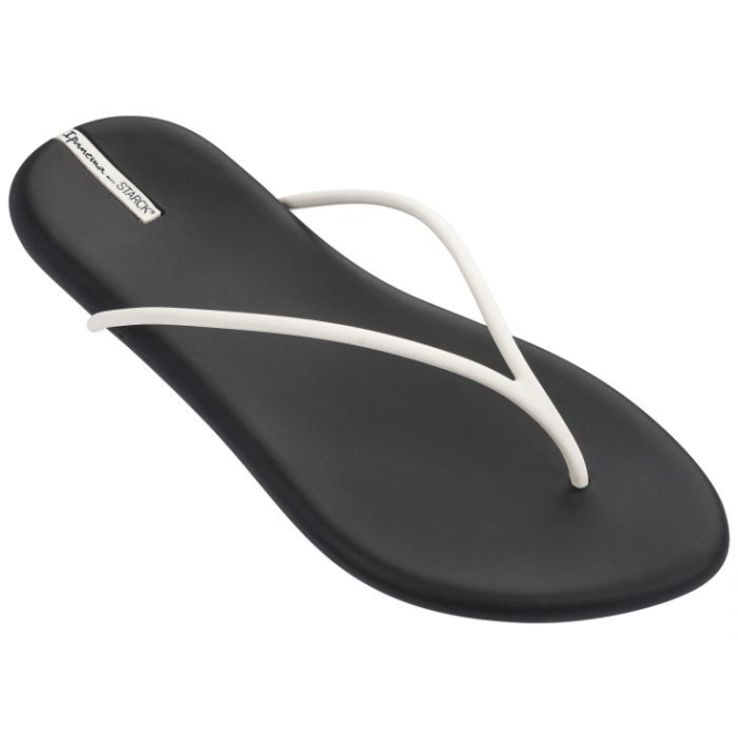 White Black Ipanema Starck Ting Women\'s Flip Flops | CA-716082H