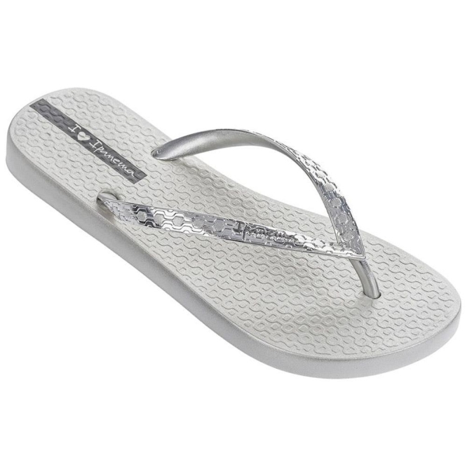 White Silver Ipanema Glam Women\'s Flip Flops | CA-723895Q