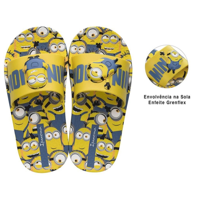 Yellow Blue Ipanema Minions Kids\' Slides | CA-389172C